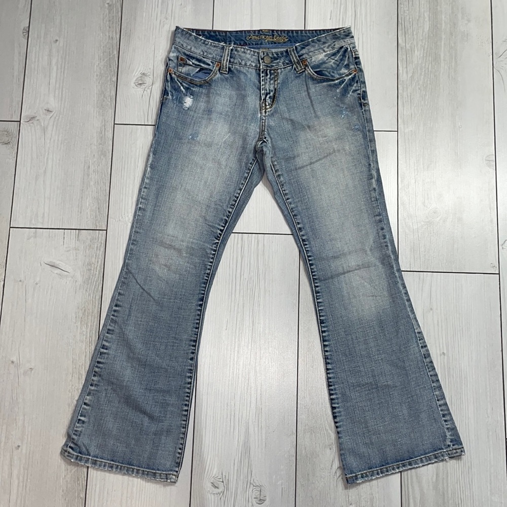 American eagle outfitters hipster 6 short light blue jeans